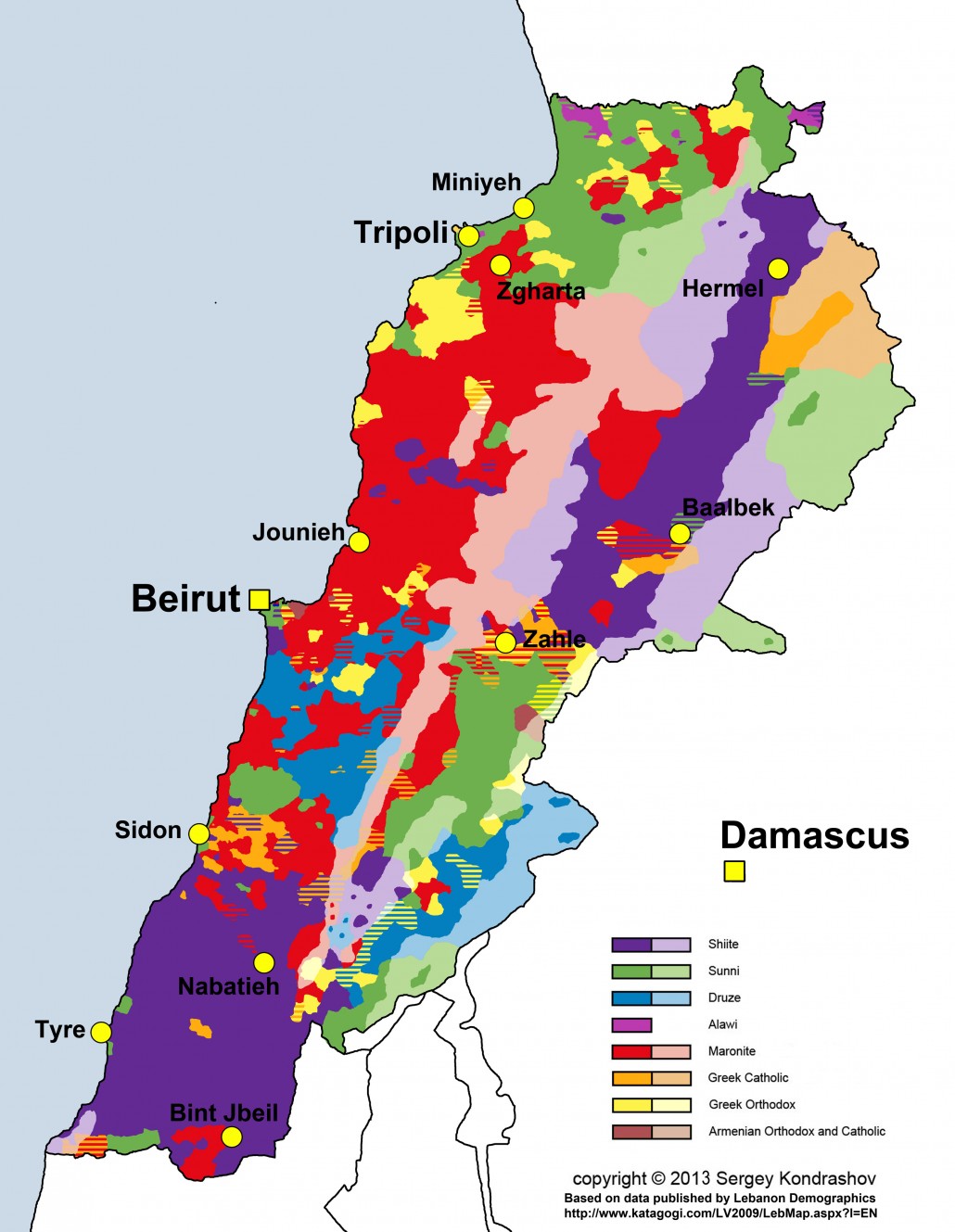 وقتی لبنان با ۴.۵ میلیون نفر جمعیت این قدر تنوع قومی دارد، چه طور می‌شود بیش از ۳۶۰ میلیون نفر عرب جهان را یکی فرض کرد؟