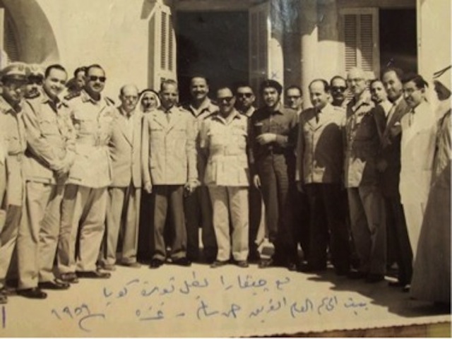The-handwritten-text-reads-“With-Guevara-hero-of-the-Cuban-Revolution.-Mansion-of-the-Governor-General-Lieutenant-General-Ahmad-Salim.-Gaza-1959.”-